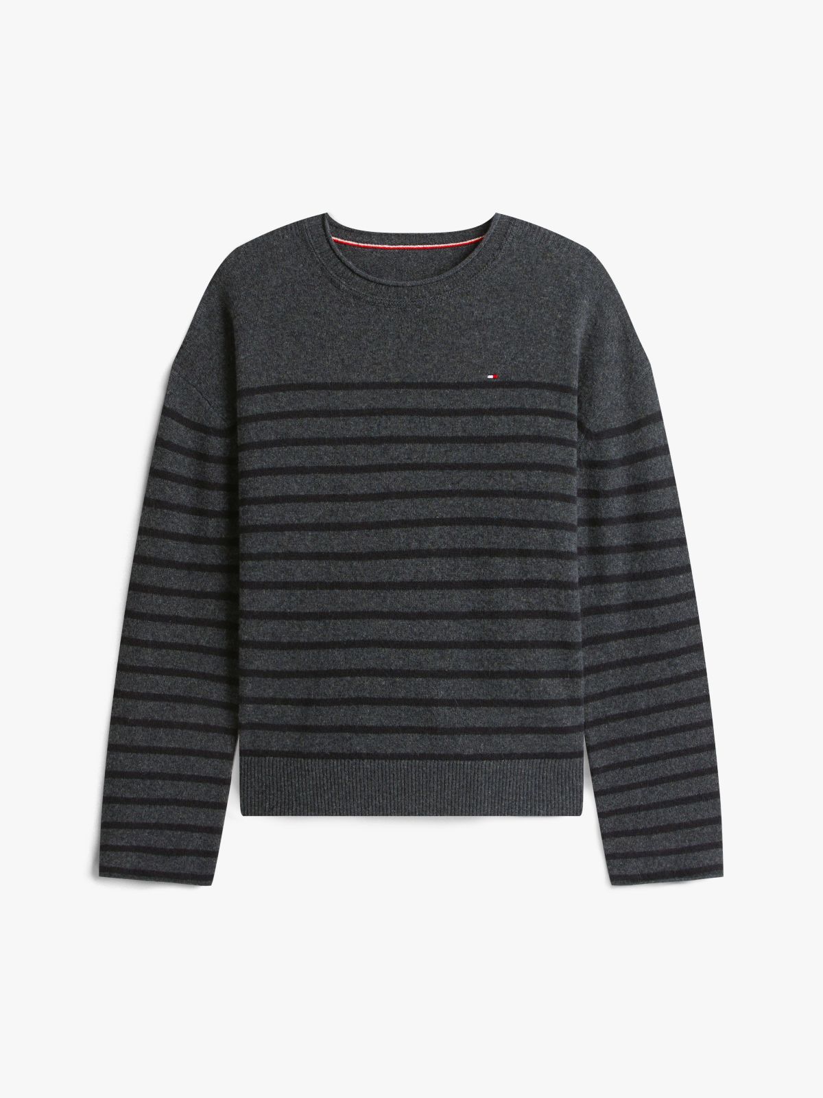 Relaxed Fit Soft Wool Jumper — Grey