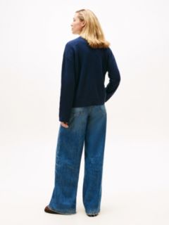 Relaxed Fit Soft Wool Jumper — Blue 4