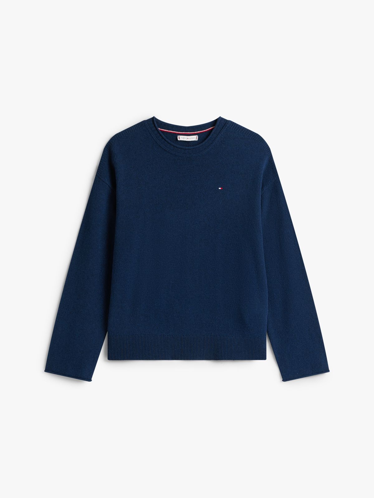 Relaxed Fit Soft Wool Jumper — Blue