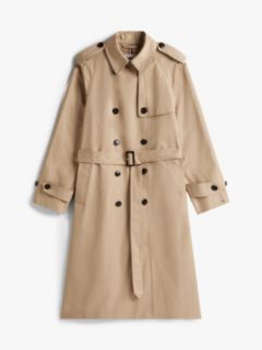 Double Breasted Belted Trench Coat — Beige 5