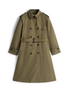 Double Breasted Belted Trench Coat — Green 6