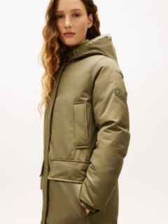 Contrast Hood Padded Parka — Green 3