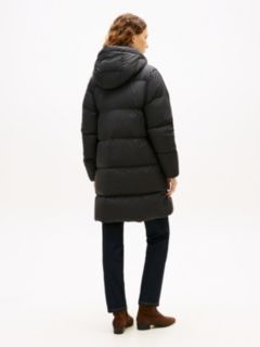 Water Repellent Down Hooded Coat — Black 5
