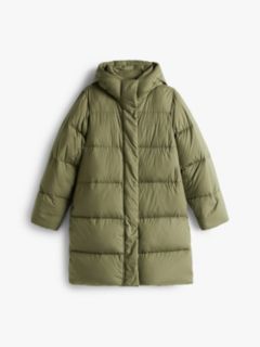 Water Repellent Down Hooded Coat — Green 5