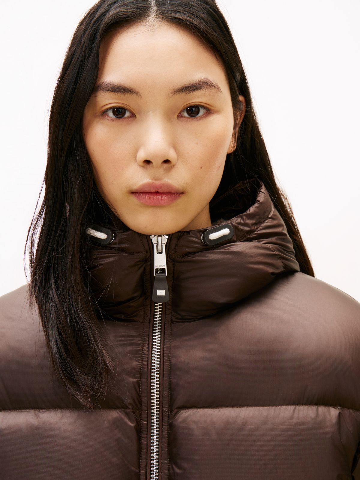 Ultra Lightweight Down Ripstop Puffer Jacket — Brown