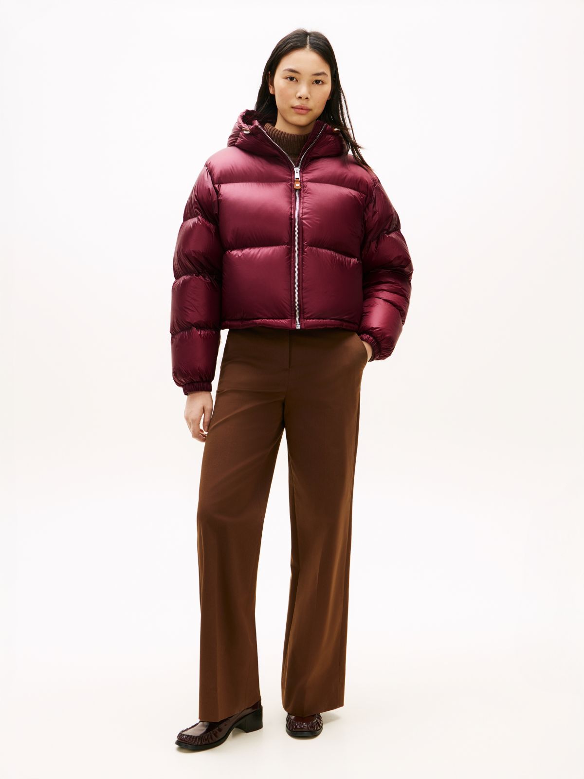Ultra Lightweight Down Ripstop Puffer Jacket — Red