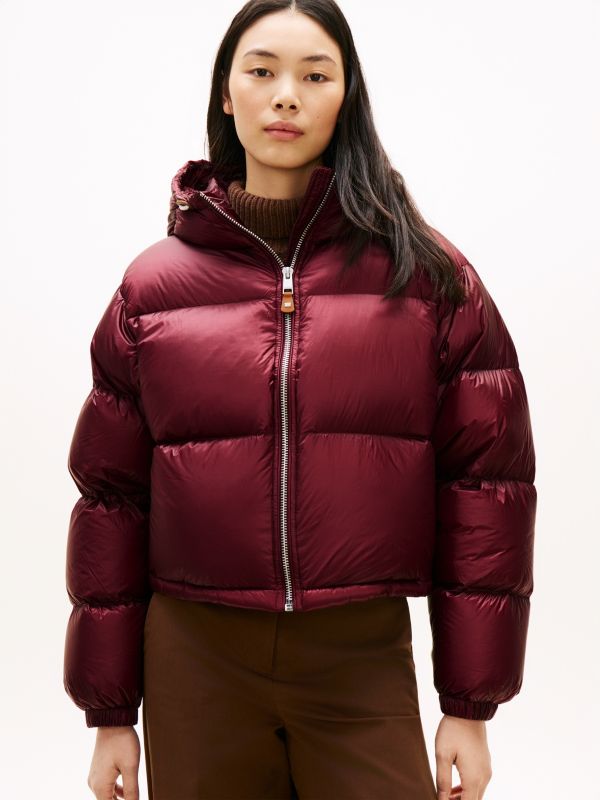 Ultra Lightweight Down Ripstop Puffer Jacket — Red