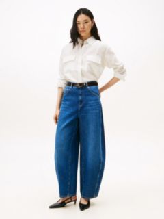 Relaxed Fit Crinkle Utility Shirt — White 3