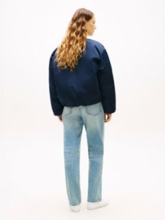 Padded Water Repellent Relaxed Bomber Jacket — Blue 4