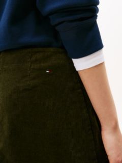 Cargo Pocket Corduroy Mini Skirt — Green 3
