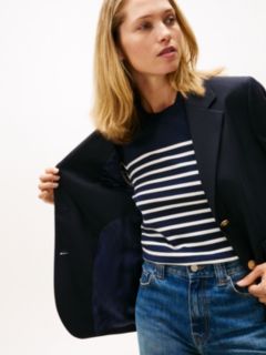Timeless Regular Fit Wool Blend Blazer — Blue 2
