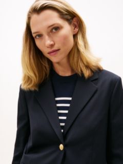Timeless Regular Fit Wool Blend Blazer — Blue 4