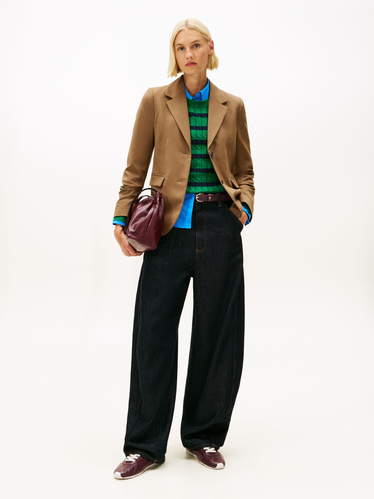 Timeless Regular Fit Wool Blend Blazer — Khaki