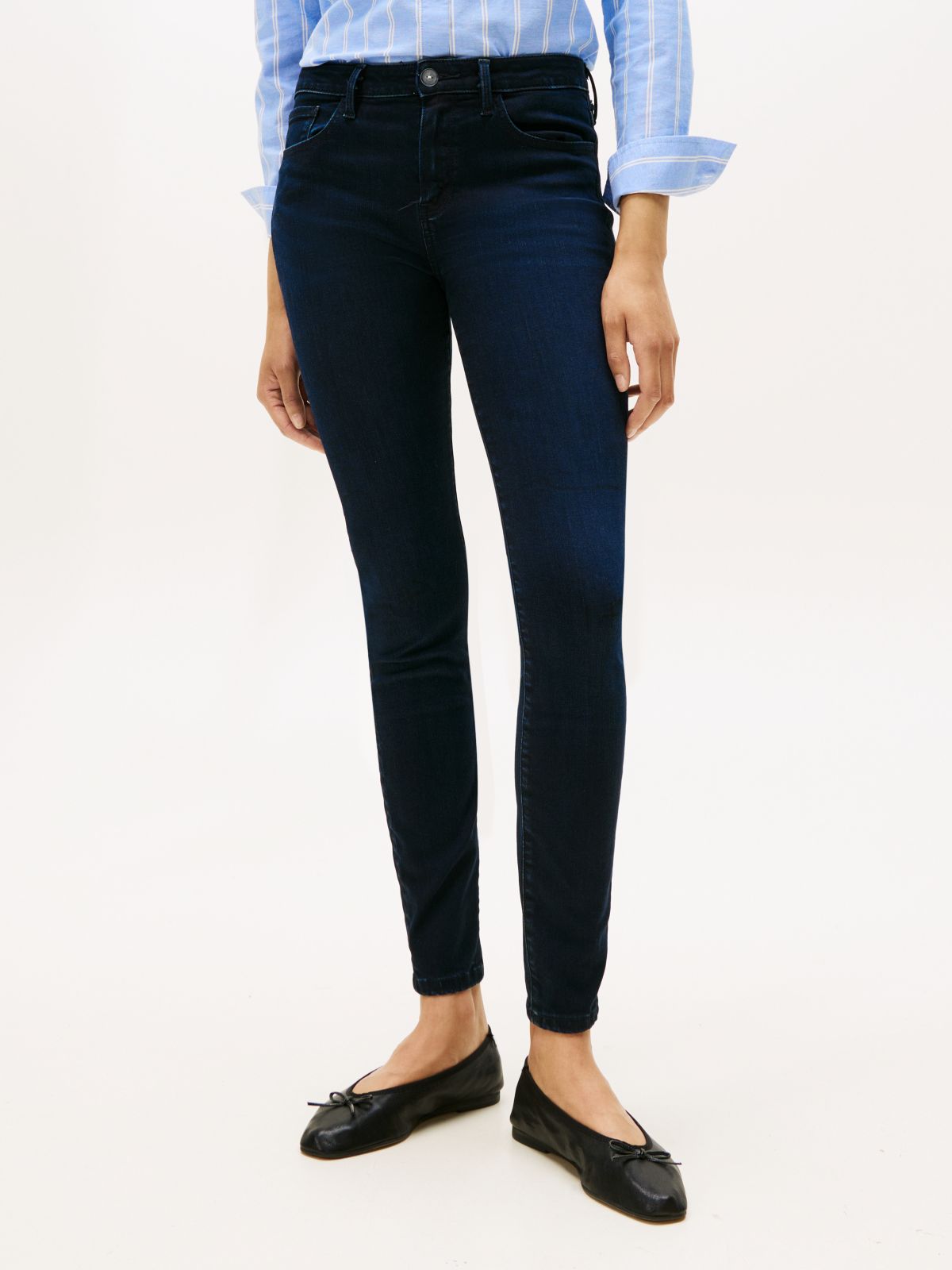 Como Mid Rise Skinny Jeans — Blue
