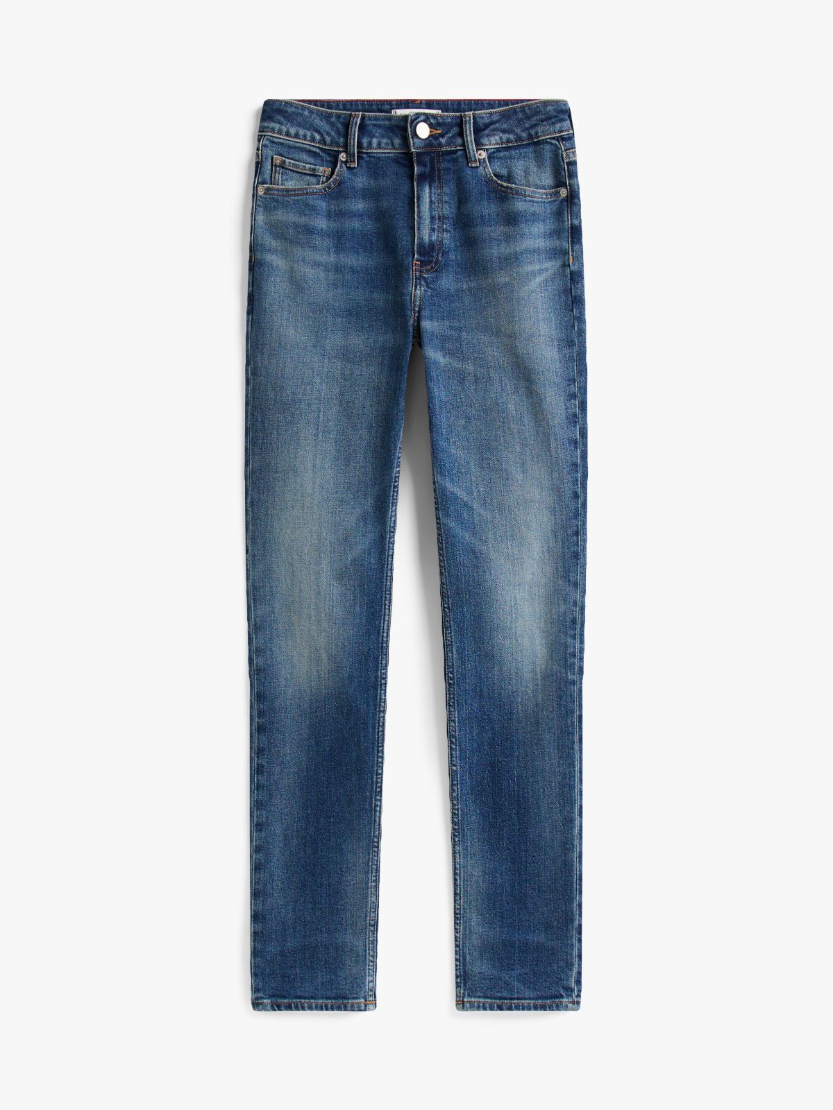 Mid Rise Slim Jeans — Blue