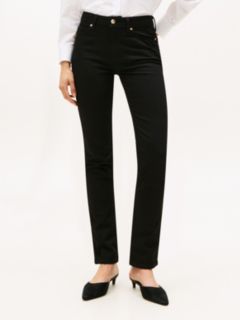 Black Mid Rise Slim Jeans — Black 2