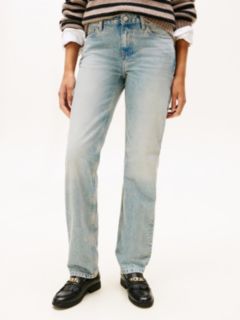 Faded High Rise Straight Leg Jeans — Blue 2