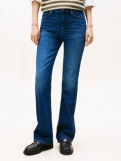 Faded Mid Rise Bootcut Jeans — Blue 2