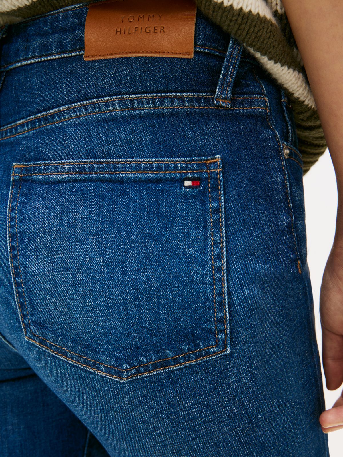Faded Mid Rise Bootcut Jeans — Blue
