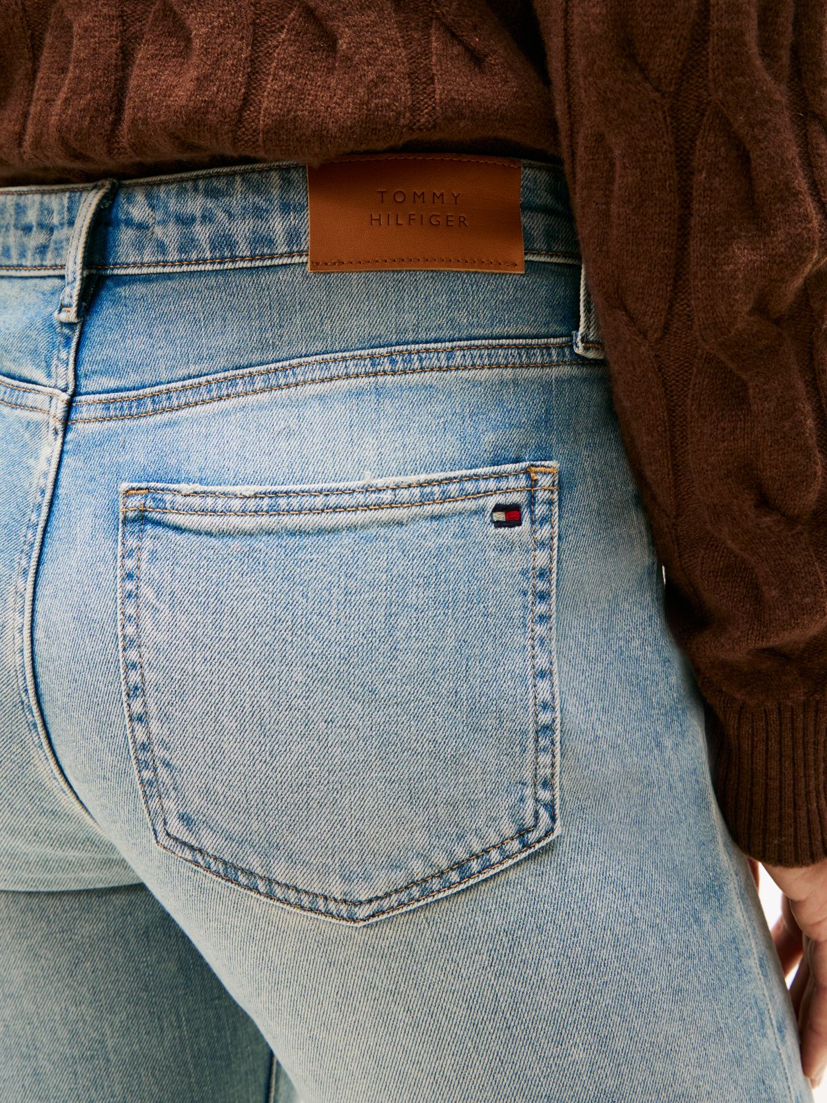 Faded Mid Rise Bootcut Jeans — Blue
