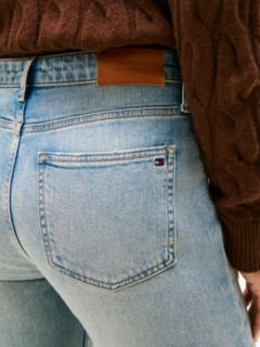 Faded Mid Rise Bootcut Jeans — Blue 3