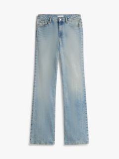 Faded Mid Rise Bootcut Jeans — Blue 5
