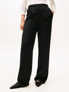 Wide Leg Oversized Fit Trousers — Black 2