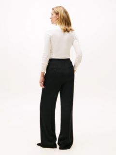 Wide Leg Oversized Fit Trousers — Black 4