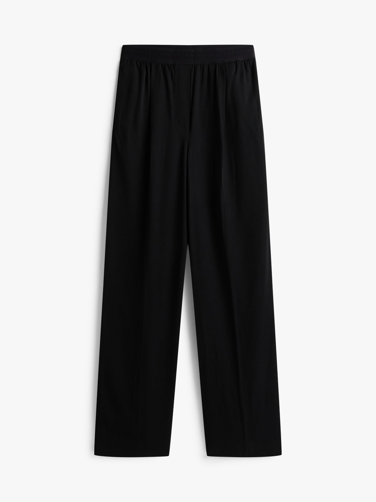 Wide Leg Oversized Fit Trousers — Black