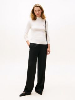 Wide Leg Oversized Fit Trousers — Black 1