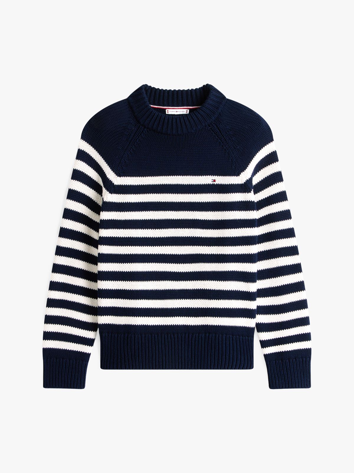 Stripe Mock Neck Relaxed Jumper — Multi