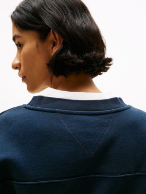 blue hilfiger sailing relaxed drawstring sweatshirt for women tommy hilfiger