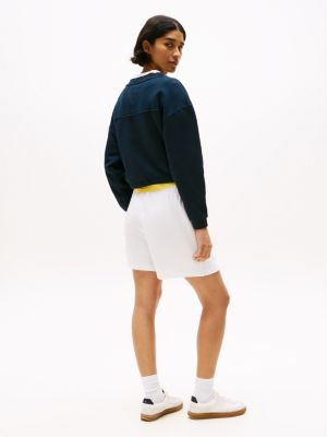 blue hilfiger sailing relaxed drawstring sweatshirt for women tommy hilfiger