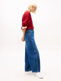 High Rise Balloon Leg Loose Jeans — Blue 3
