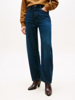 Mid Rise Relaxed Barrel Leg Jeans — Blue 2