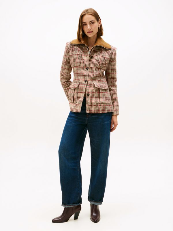 Mid Rise Relaxed Barrel Leg Jeans — Blue