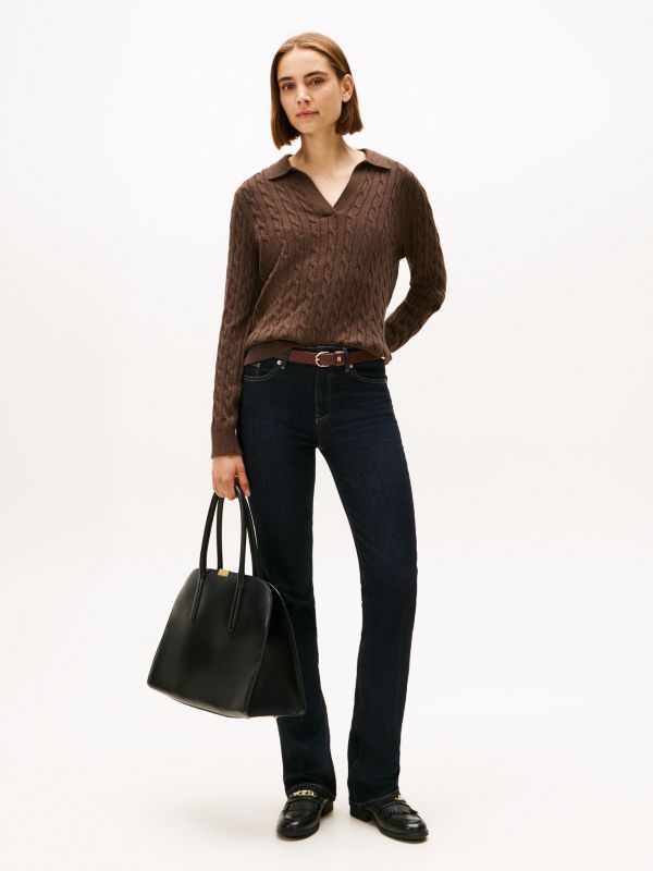 Mid Rise Bootcut Jeans — Blue