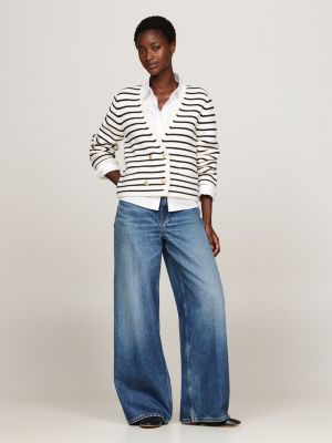 denim high rise wide leg jeans for women tommy hilfiger