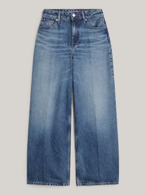 denim high rise wide leg jeans for women tommy hilfiger