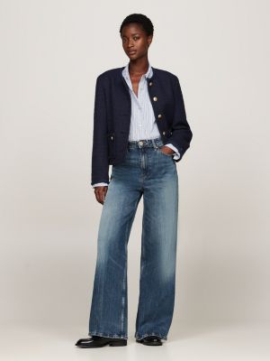 jeans larghi a vita alta denim da donne tommy hilfiger