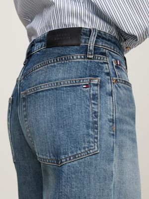 jeans larghi a vita alta denim da donne tommy hilfiger