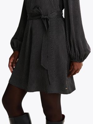 black belted long sleeve mini dress for women tommy hilfiger