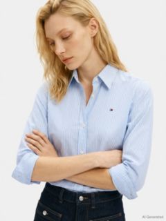 Classic Regular Fit Poplin Shirt — Blue 3