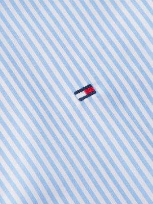 blue classic regular fit poplin shirt for women tommy hilfiger