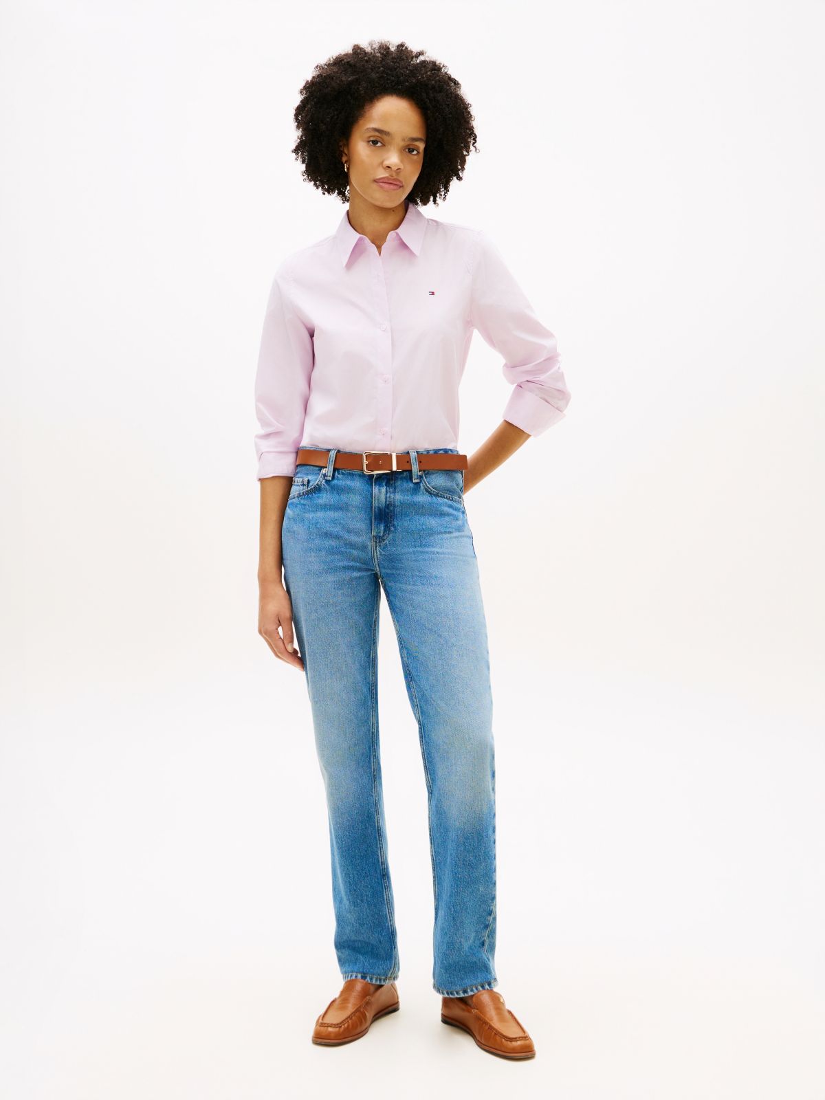 Classic Regular Fit Poplin Shirt — Purple