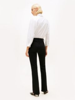 Black High Rise Bootcut Jeans — Black 4