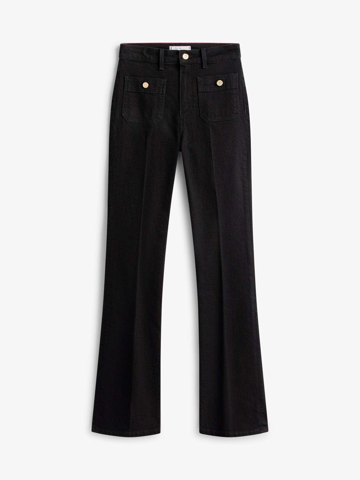 Black High Rise Bootcut Jeans — Black