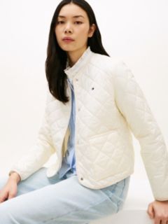 Lightweight Water Repellent Quilted Padded Jacket — Beige 2