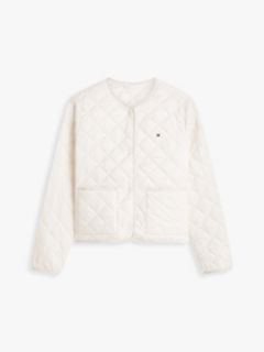 Lightweight Water Repellent Quilted Padded Jacket — Beige 5