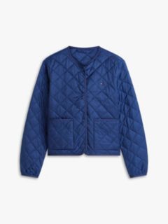 Lightweight Water Repellent Quilted Padded Jacket — Blue 5